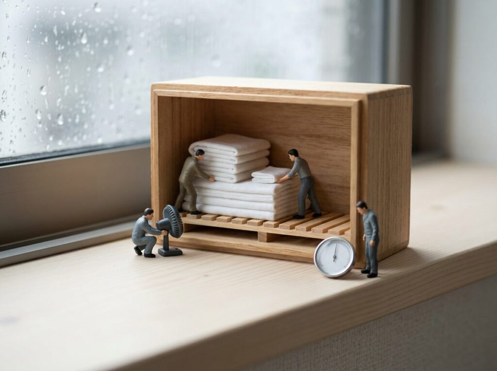 梅雨のカビを防ぐ【湿度70%を超えない部屋の作り方】